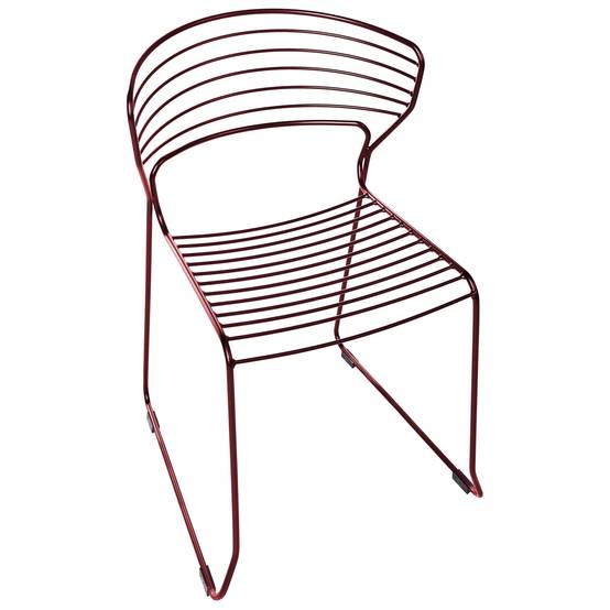 Beliani - Chaise de jardin Acier Rouge PISTOIA - 54x51x80- Beliani - Image 6