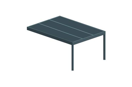 Ombrazur - Carport isotoit® MODERN Gris anthracite 3,78x3,50m OMBRAZUR - Image 1
