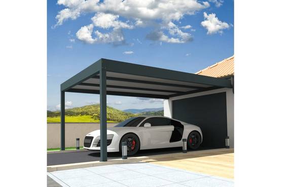Ombrazur - Carport isotoit® MODERN Gris anthracite 3,78x3,50m OMBRAZUR - Image 2
