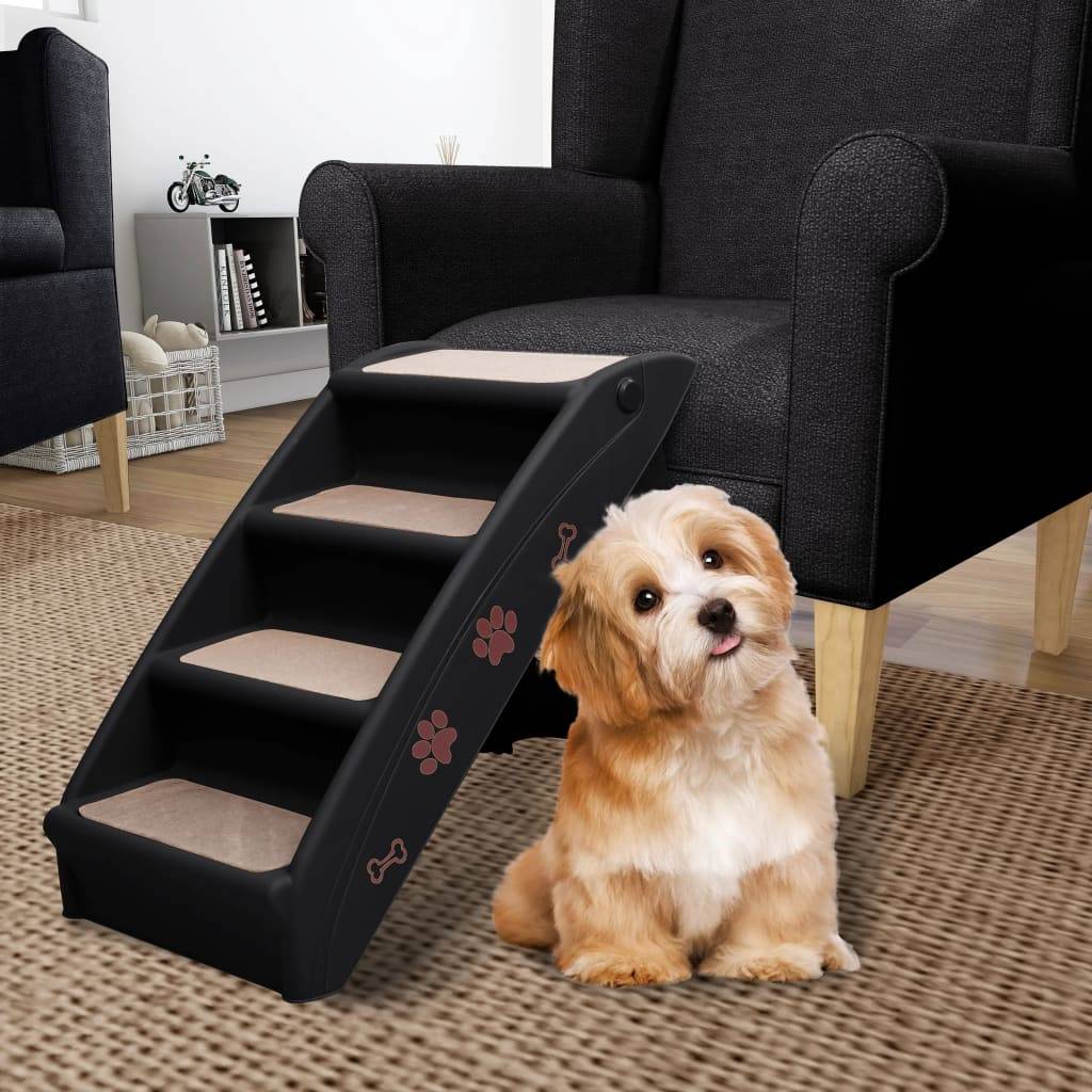 Vidaxl - Escaliers pliables pour chiens Noir 62x40x49,5 cm vidaXL 170985