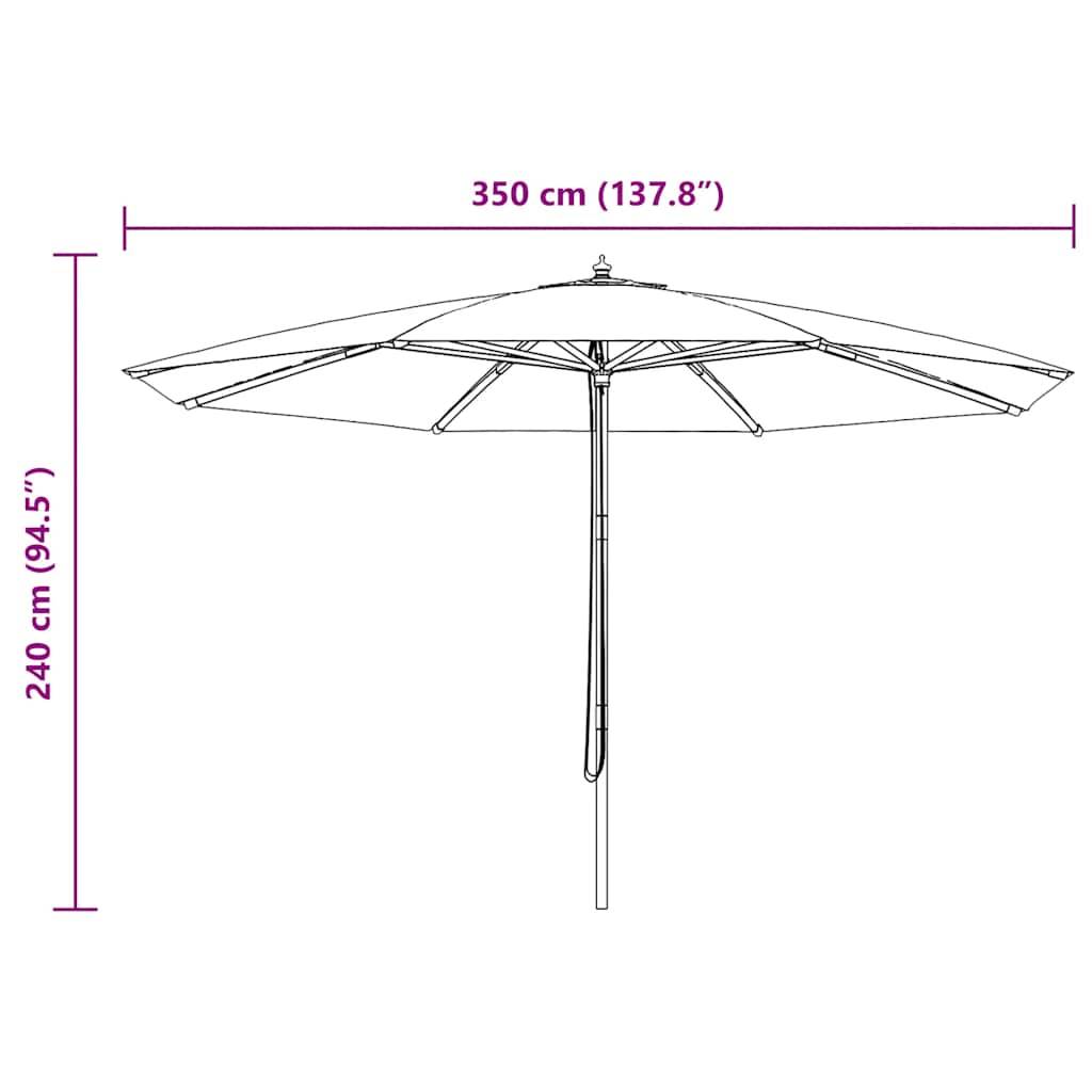 Prolenta Premium - Parasol polyester taupe 350 x 240 cm - Prolenta premium p381.7 - Image 7