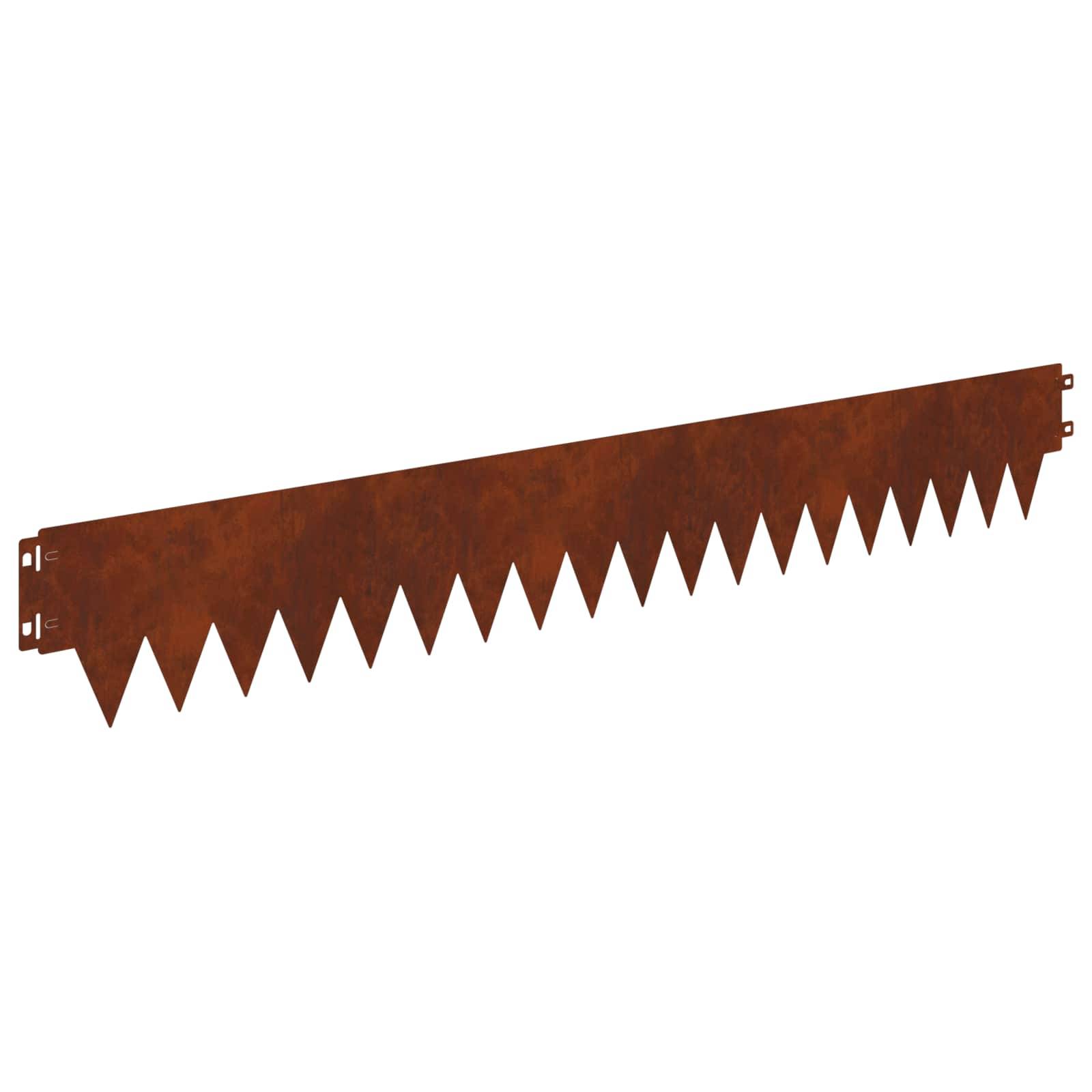 Bordures de pelouse métal rouillé 103 x 15 cm - PANGIVO - Image 2
