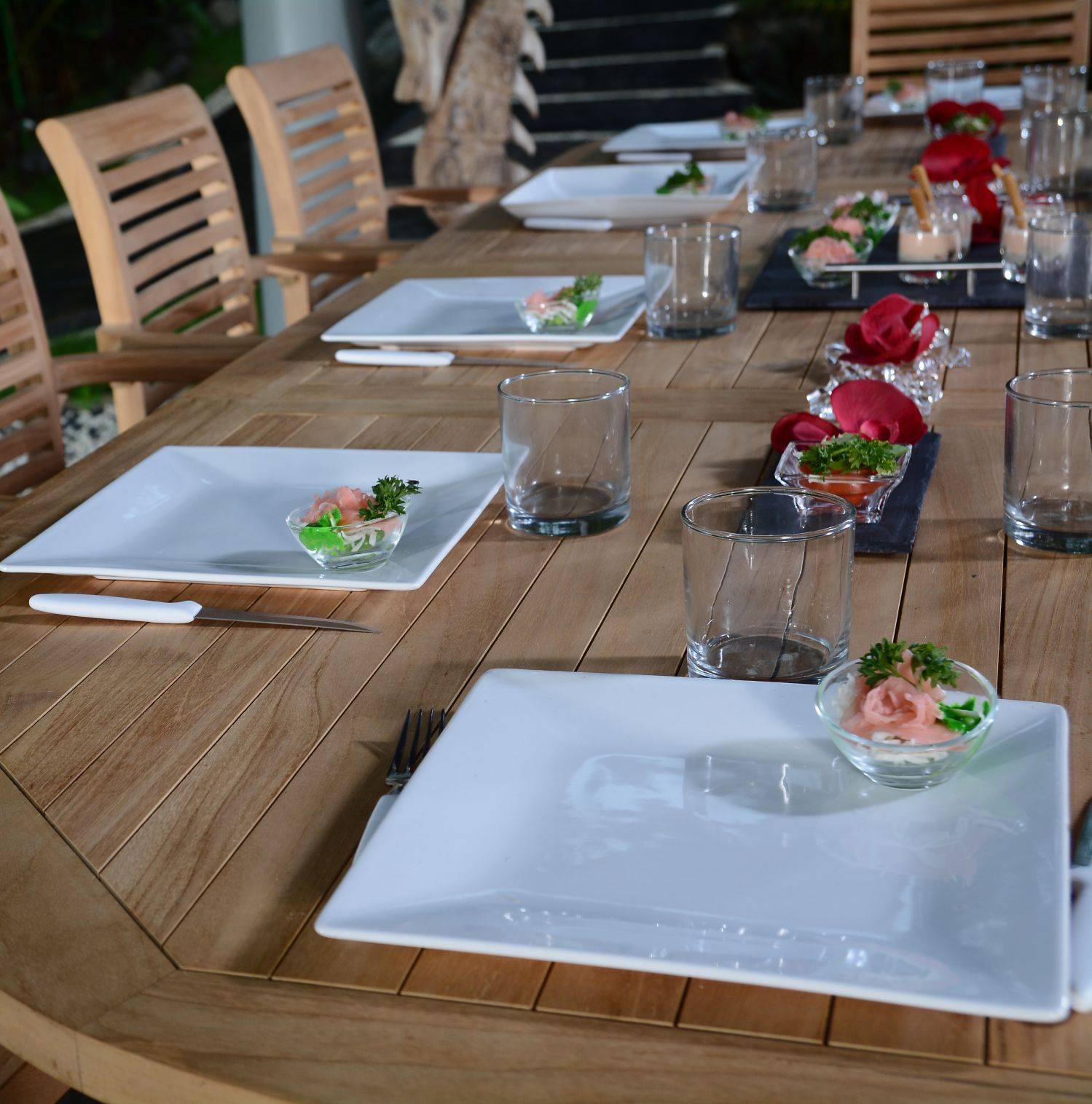 Salon de jardin en teck massif Venise, 10 places - TECK'Attitude - Image 3