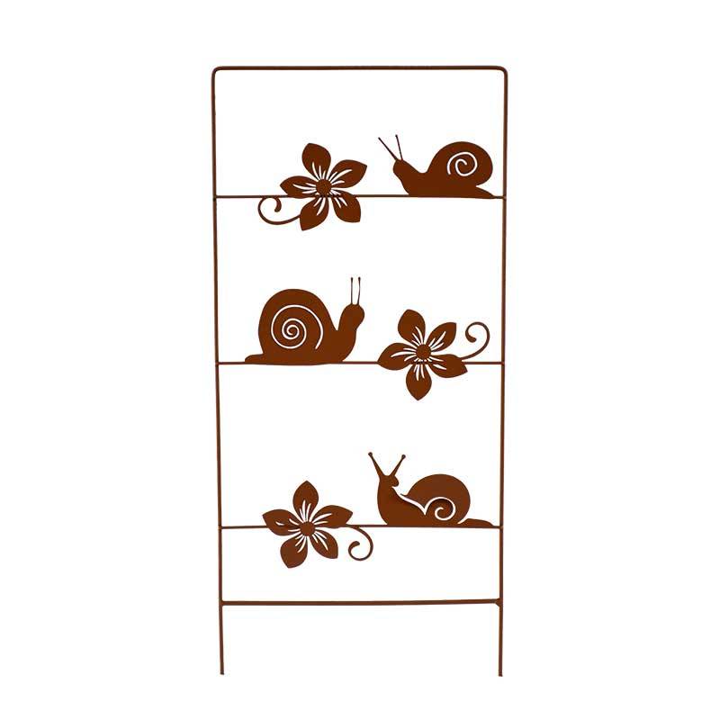 La Grande Prairie - Treillage escargot fer marron 25x1x58cm