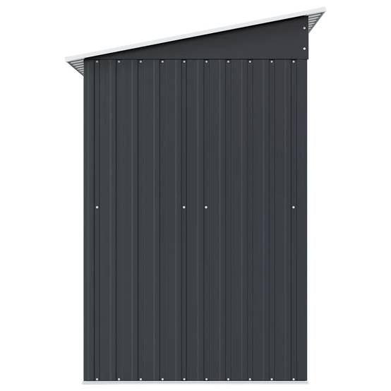 Abri de jardin métal anthracite 190 x 124 x 181 cm - PANGIVO - Image 6