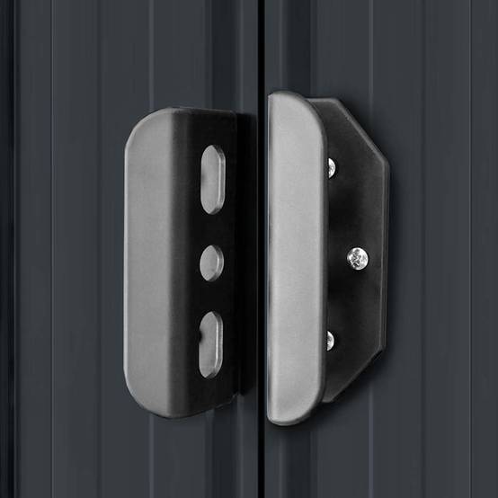 Abri de jardin métal anthracite 190 x 124 x 181 cm - PANGIVO - Image 9