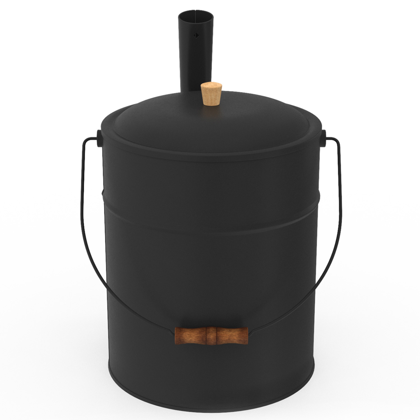 IDMARKET - Seau à cendres 15 L avec pelle et couvercle - Image 3