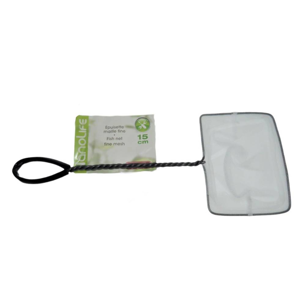 Epuisette filet blanc, maille fine, 15 cm x 13 x 40 cm,  aquarium - Image 2