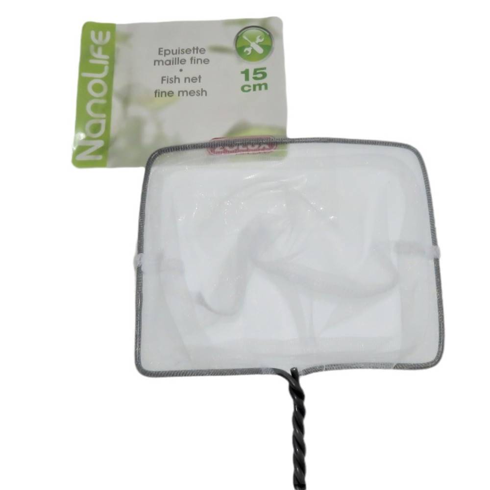 Epuisette filet blanc, maille fine, 15 cm x 13 x 40 cm, aquarium - Image 5