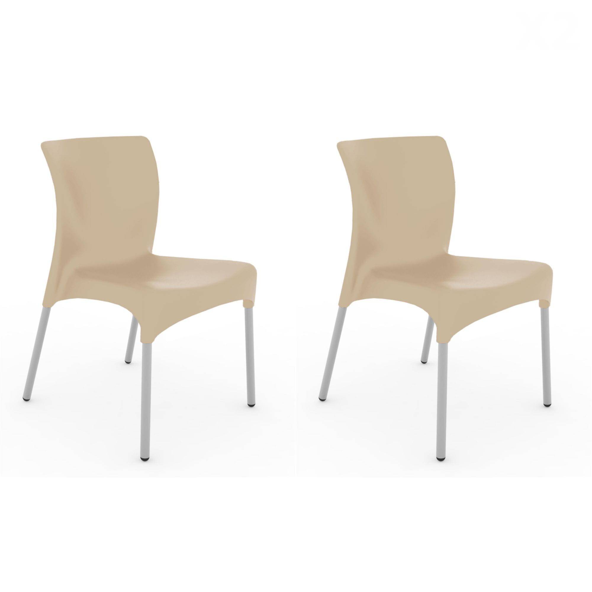 Set 2 chaises intérieur, extérieur sable MOON garbar - Image 1