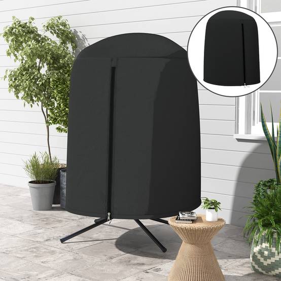 Housse de protection pour fauteuil suspendu de jardin, imperméable avec fermeture éclair, tissu Oxford Ø128 x 190H cm - Image 3