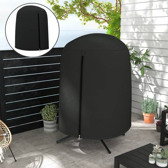 Housse de protection pour fauteuil suspendu de jardin, imperméable avec fermeture éclair, tissu Oxford Ø128 x 190H cm - Image 4