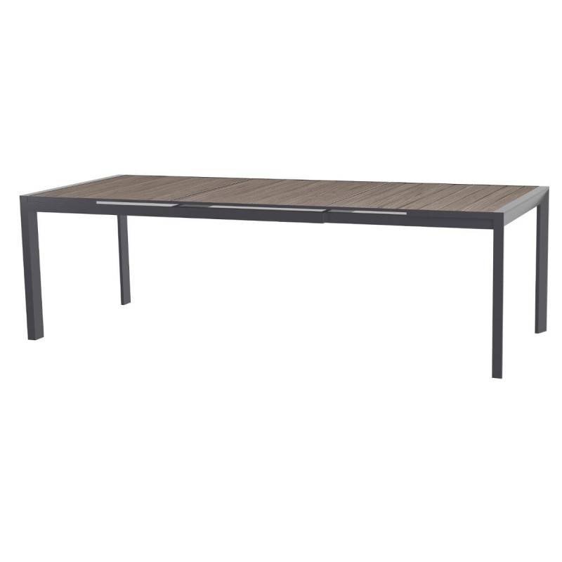 Hesperide - Table de jardin extensible "Evasion" seigle & graphite 10 places en aluminium traité époxy Hespéride - Image 6