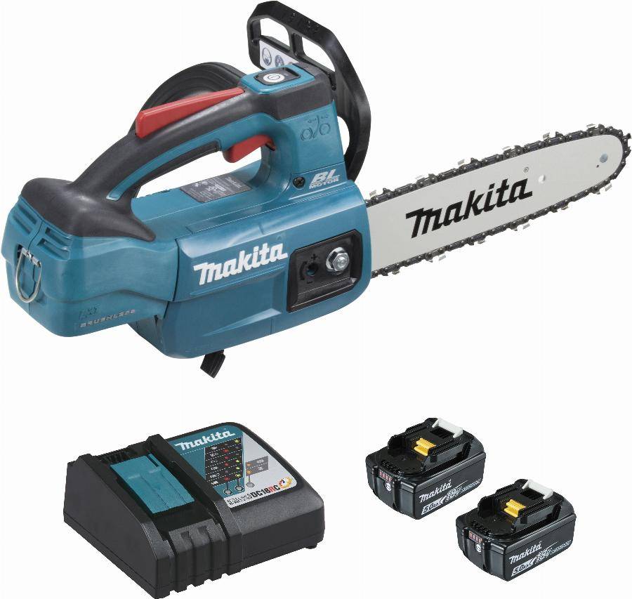 Tronçonneuse d'élagage 18 V LXT 25 cm - MAKITA - 2 batteries 18v 5.0Ah et chargeur - DUC254RT2 - Image 1