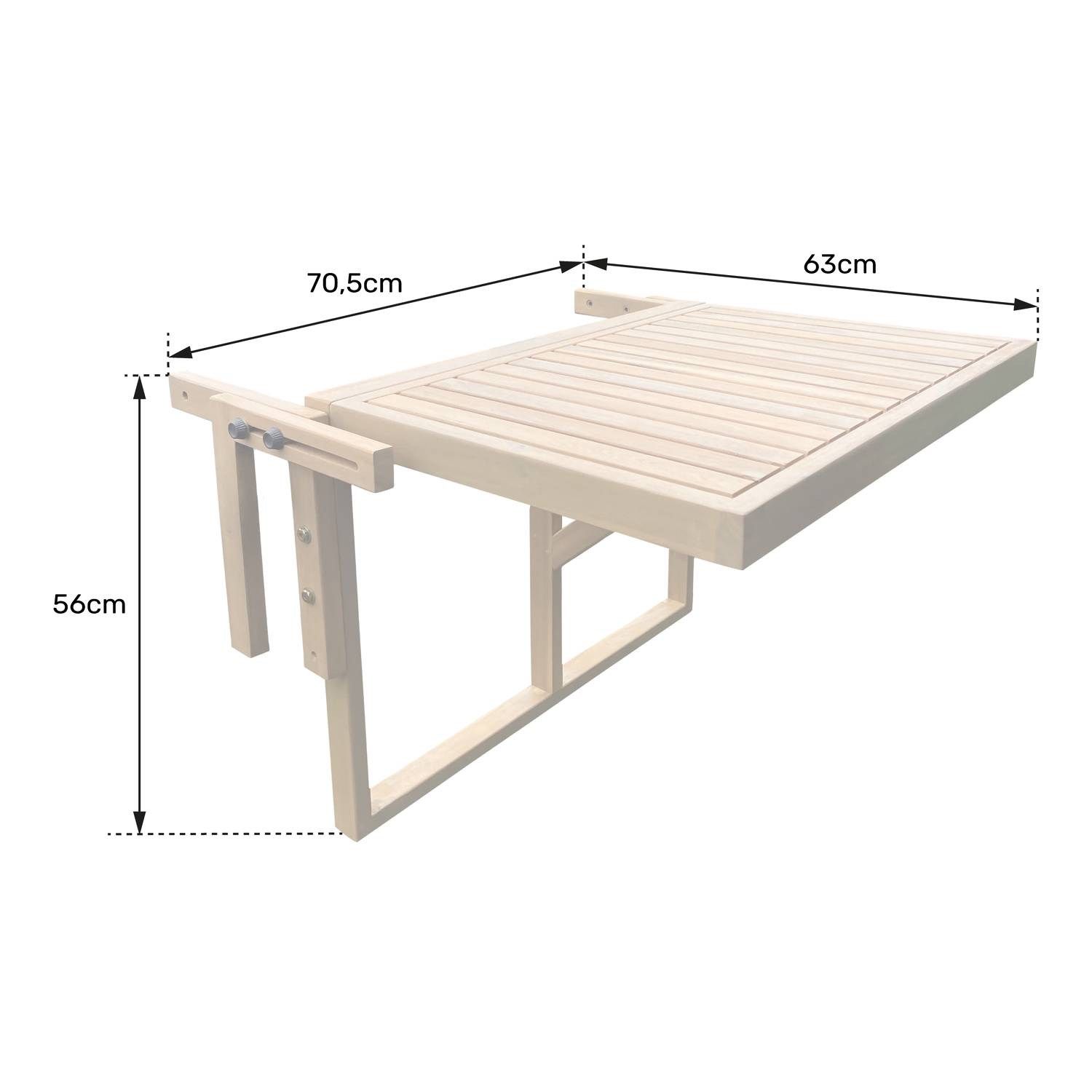 Happy Garden - Table de balcon rabattable en acacia SUMBA - HAPPY GARDEN - Image 7