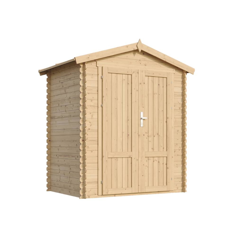 Timbela - Abri de jardin en bois I196xL136xH218 cm / 1.98 m² - Stockage extérieur - Petit abri à outils, Local à vélos - 19 mm d’épaisseur - Timbela M367F1 - Image 3