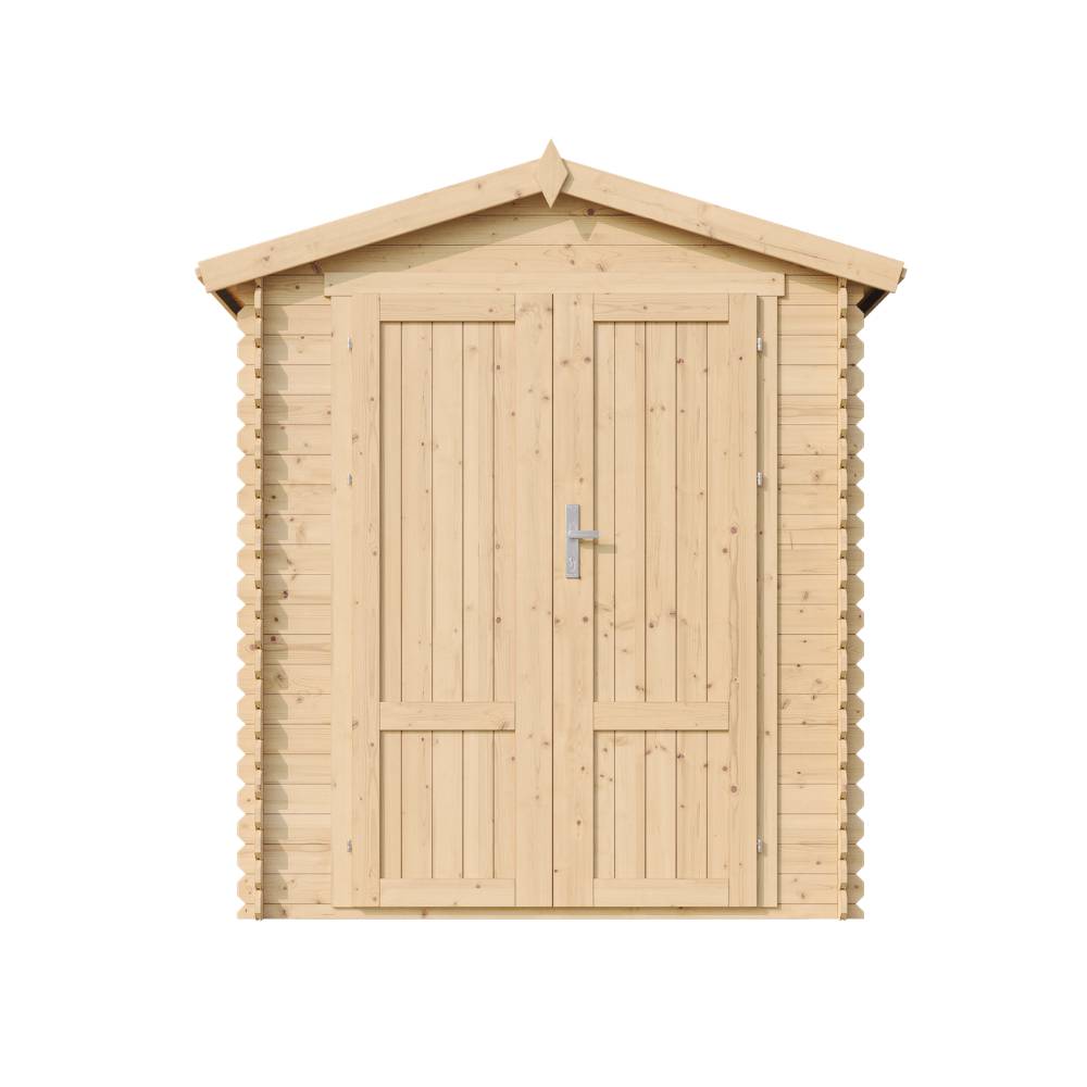 Timbela - Abri de jardin en bois I196xL136xH218 cm / 1.98 m² - Stockage extérieur - Petit abri à outils, Local à vélos - 19 mm d’épaisseur - Timbela M367F1 - Image 2