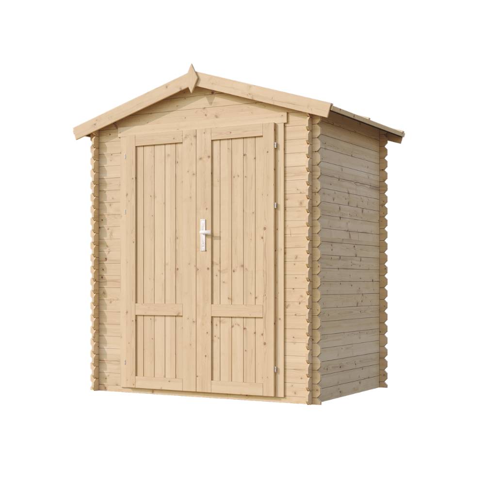 Timbela - Abri de jardin en bois I196xL136xH218 cm / 1.98 m² - Stockage extérieur - Petit abri à outils, Local à vélos - 19 mm d’épaisseur - Timbela M367F1 - Image 4