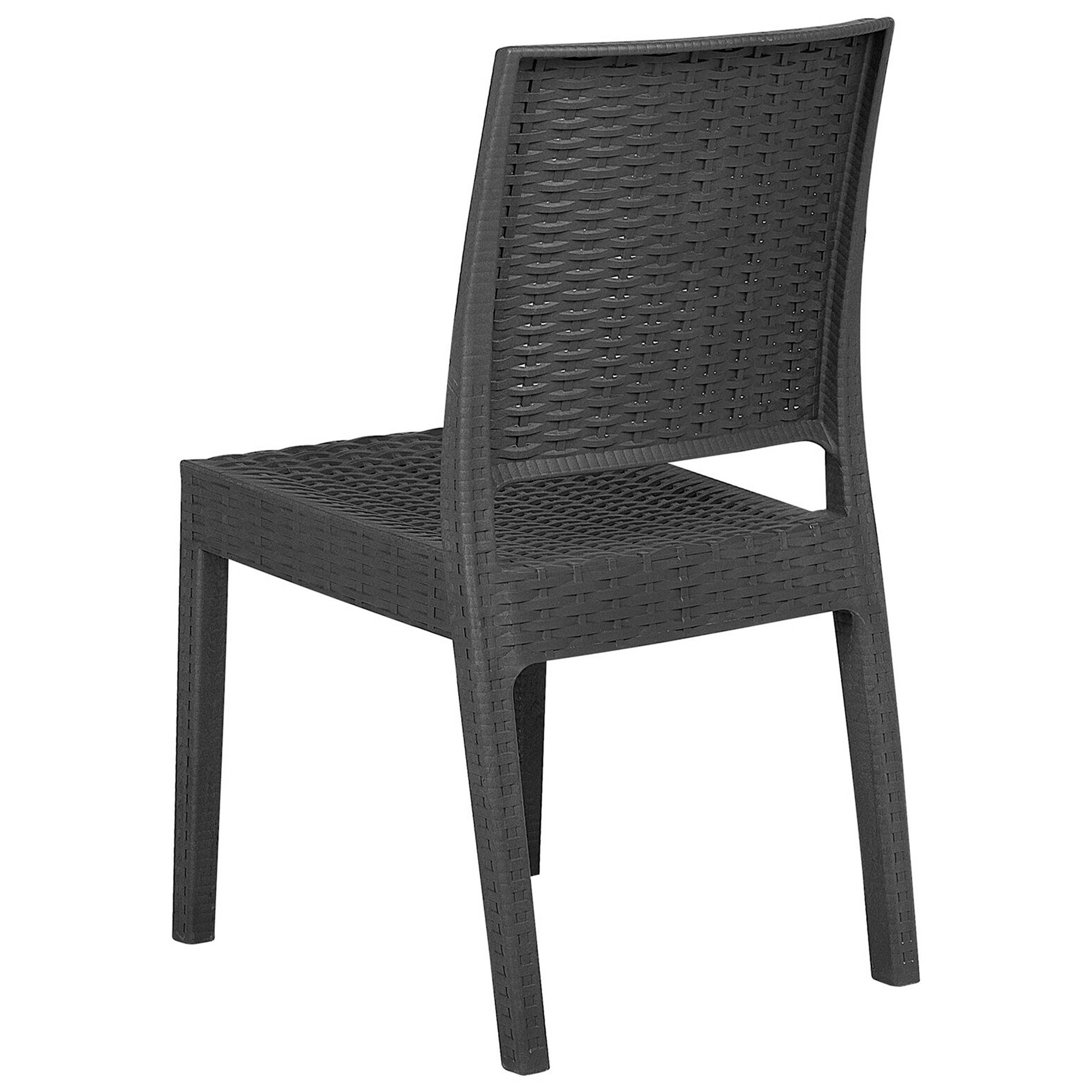 Beliani - Set de salle à manger Matière synthétique Gris graphite FOSSANO Beliani - Image 8