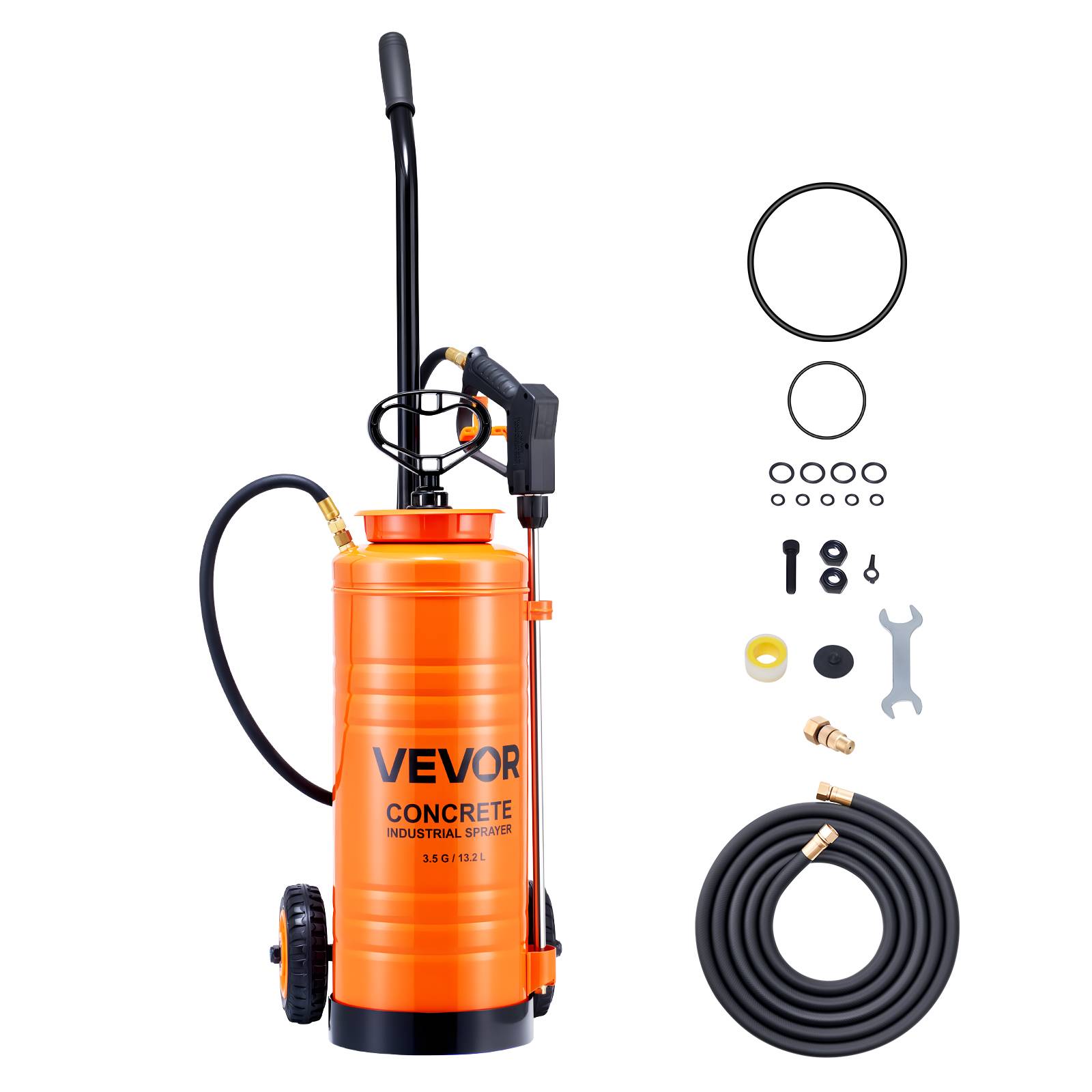 Vevor - VEVOR Pulvérisateur Acier Inoxydable Industriel à Roulettes Env 13,2 L 25-60 PSI - Image 1