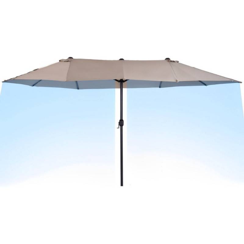 Parasol double 3x1,5xH2,17m gris anthracite - 153106 - Image 2
