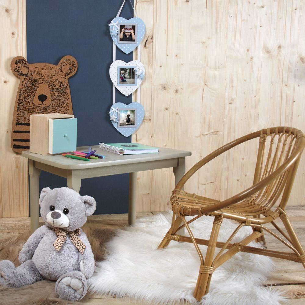 Aubry Gaspard - Peluche ours en acrylique gris 20 cm - Image 2