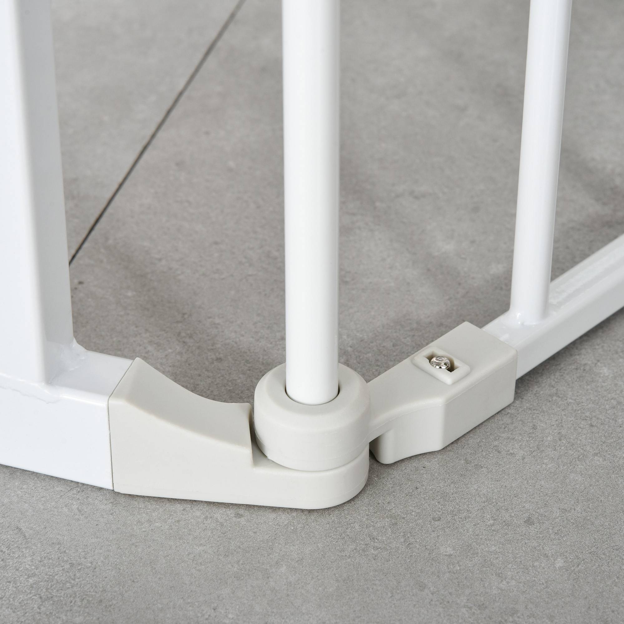 Barrière Sécurité Chien Métal Pliable 3 Panneaux Protection Escalier Cheminée 180cm Blanc - ComfortXL Pet Living - Image 8
