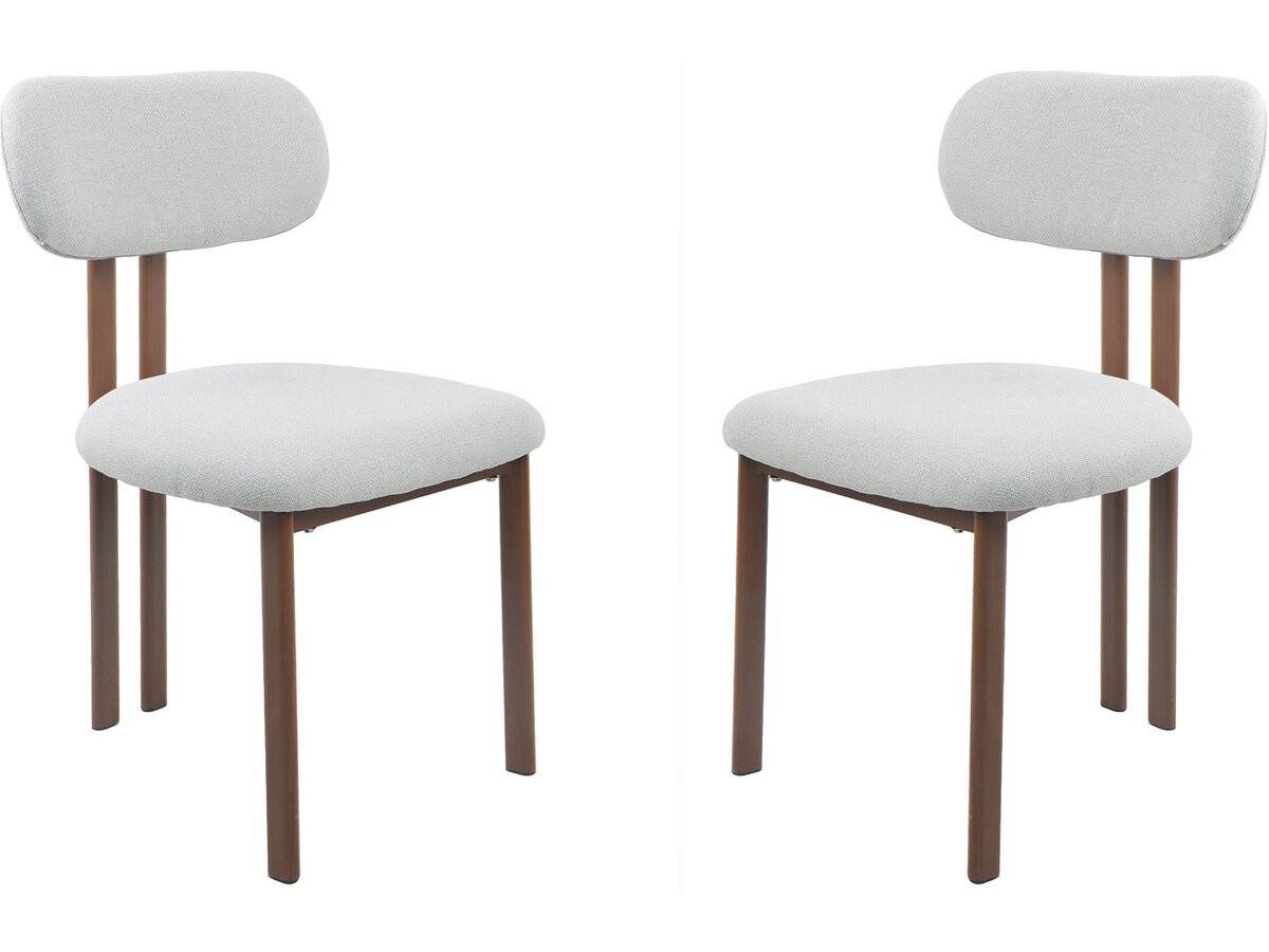 Habitat Et Jardin - Lot De 2 Chaises De Salle à Manger Imitation Bois "veralia" - Gris Clair -habitat Et Jardin - Image 1