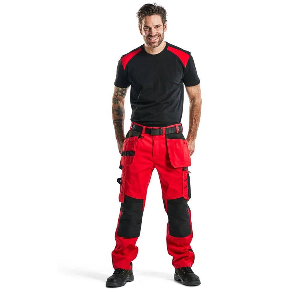 Blaklader - T-shirt Blaklader bicolore Noir Epaules Rouges XXL - Image 5