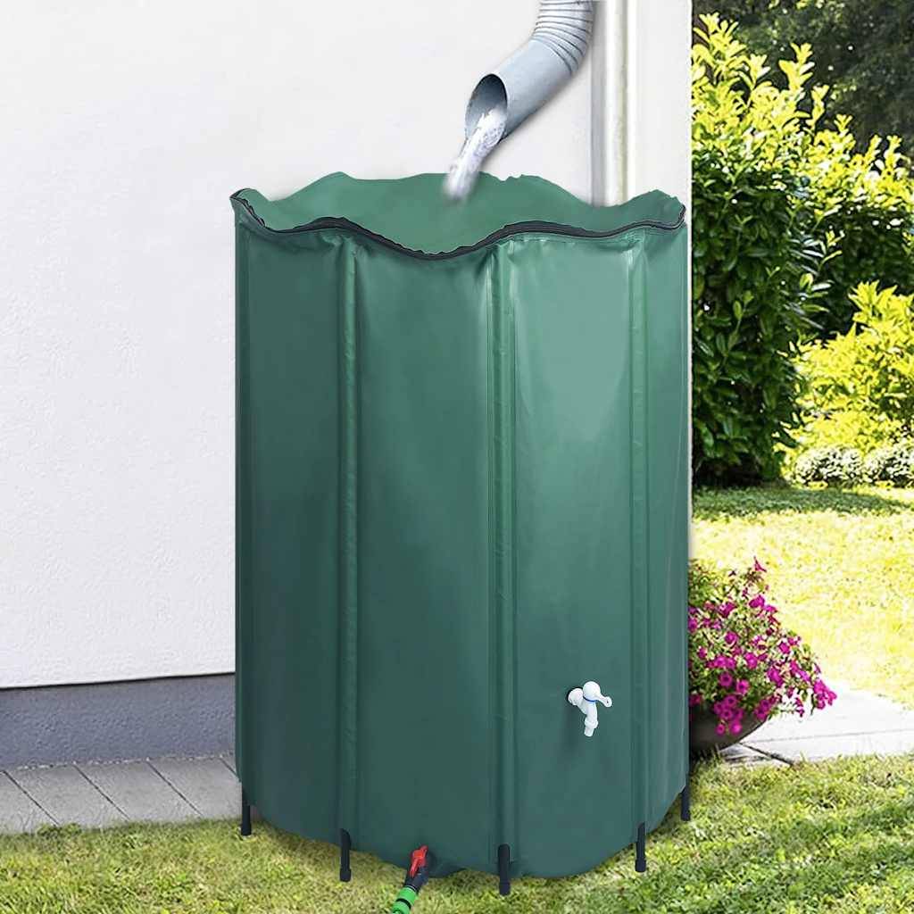 PANGIVO - Réservoir d'eau de pluie pliable PVC vert foncé 120 x 120 x 110 cm - PANGIVO - Image 1