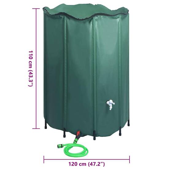 PANGIVO - Réservoir d'eau de pluie pliable PVC vert foncé 120 x 120 x 110 cm - PANGIVO - Image 10