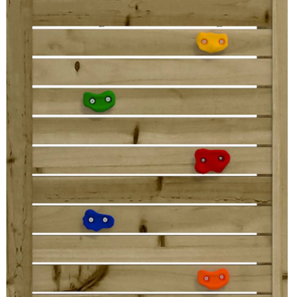 Helloshop26 - Aire de jeux d'extérieur balançoires portiques robuste jeux jardin bois de pin imprégné - Image 6