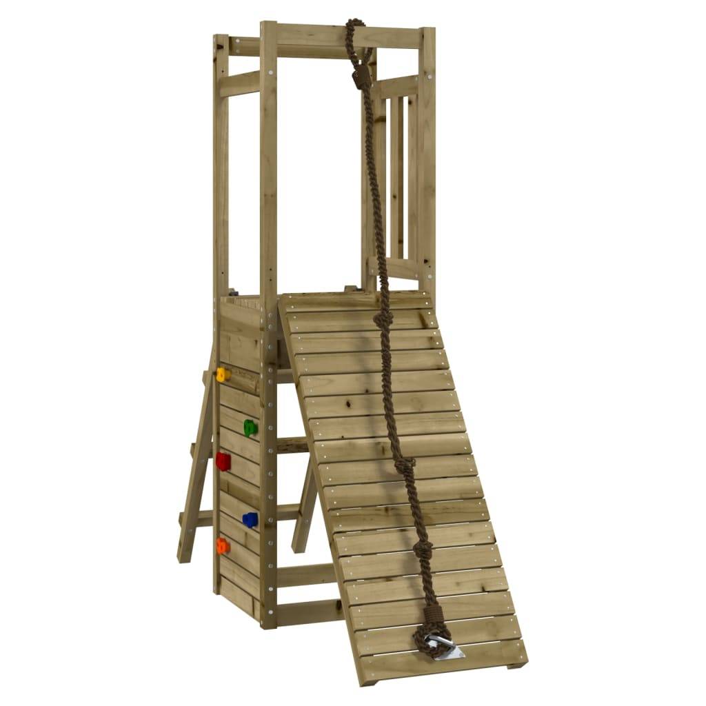 Helloshop26 - Aire de jeux d'extérieur balançoires portiques robuste jeux jardin bois de pin imprégné - Image 1
