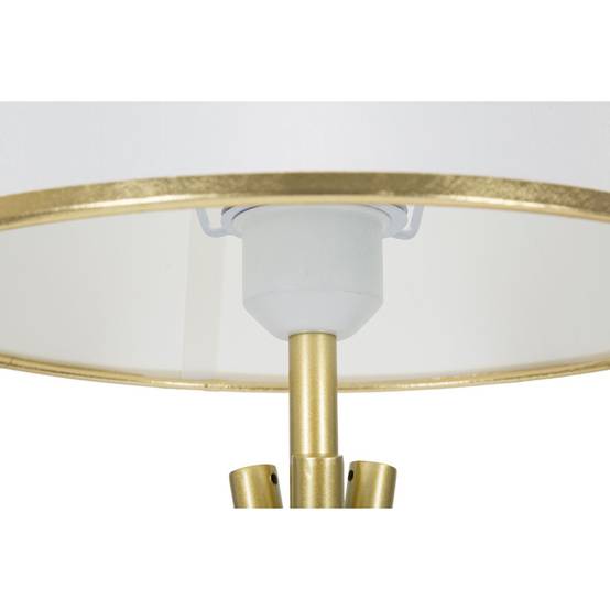Lampe à Poser en Métal "Triply" 57cm Blanc & Or - Image 2