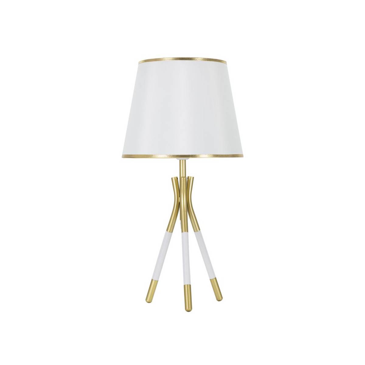 Lampe à Poser en Métal "Triply" 57cm Blanc & Or - Image 1