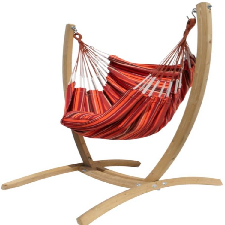 Hamac chaise sur pied en bois Andalou XXL - Tropical Hamac - Image 1