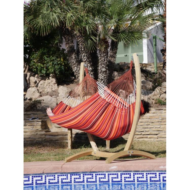 Hamac chaise sur pied en bois Andalou XXL - Tropical Hamac - Image 3