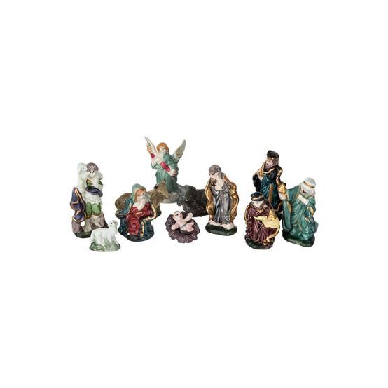 Lot de 11 Santons "Crèche" 9cm Multicolore - Image 1