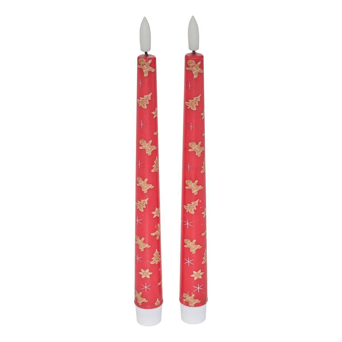 Feeric Christmas - Lot de 2 bougies LED chandelle imprimée - Feeric Lights & Christmas - Image 1