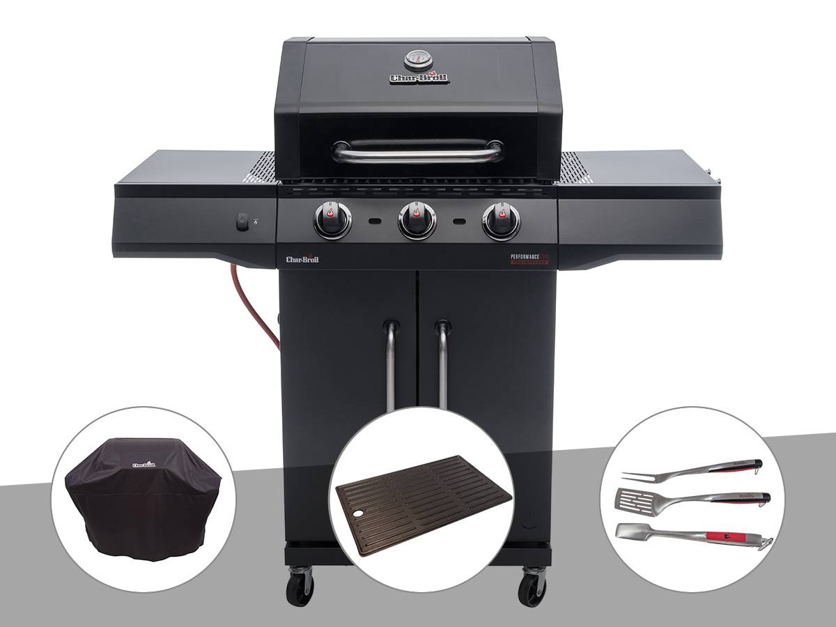 Char-broil - Barbecue à gaz Performance CORE B3 + Housse de protection + Plancha + Kit 3 ustensiles - Char-Broil - Image 1