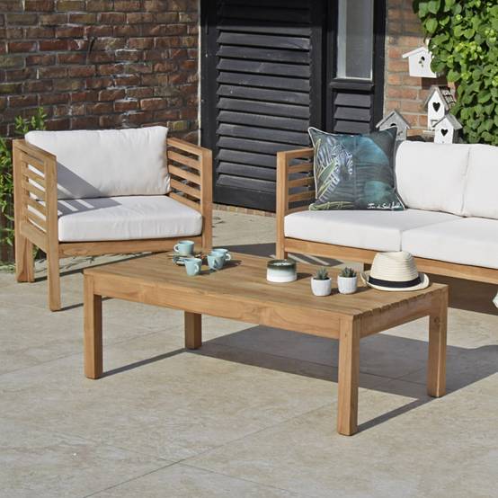 Teck'Attitude - Table basse rectangulaire en teck massif Coffee 120 x 60 cm - TECK'Attitude - Image 4