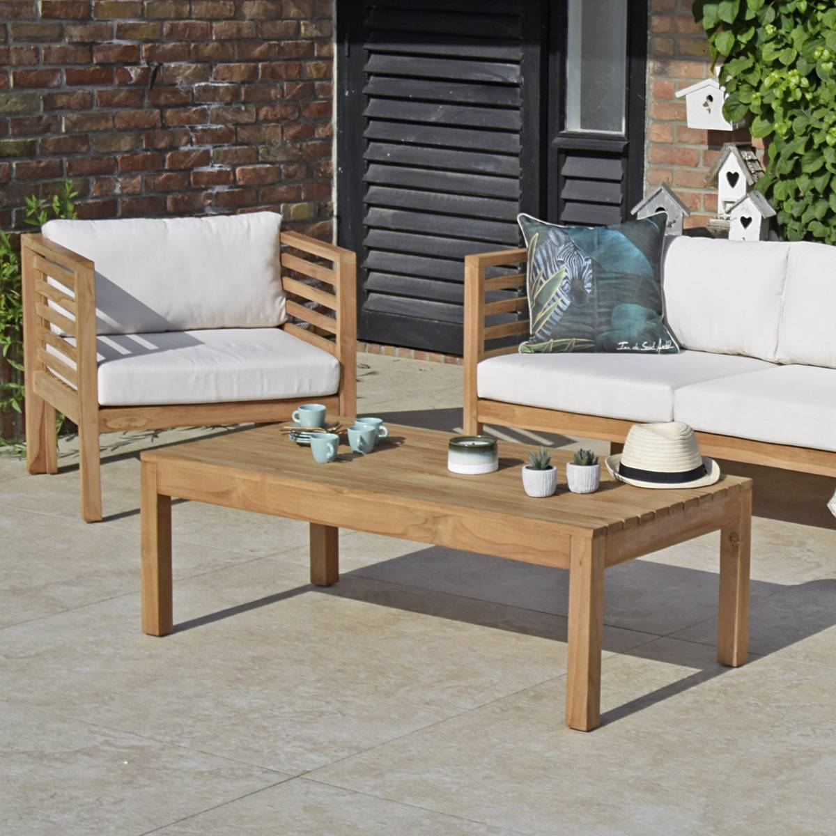 Teck'Attitude - Table basse rectangulaire en teck massif Coffee 120 x 60 cm - TECK'Attitude - Image 4