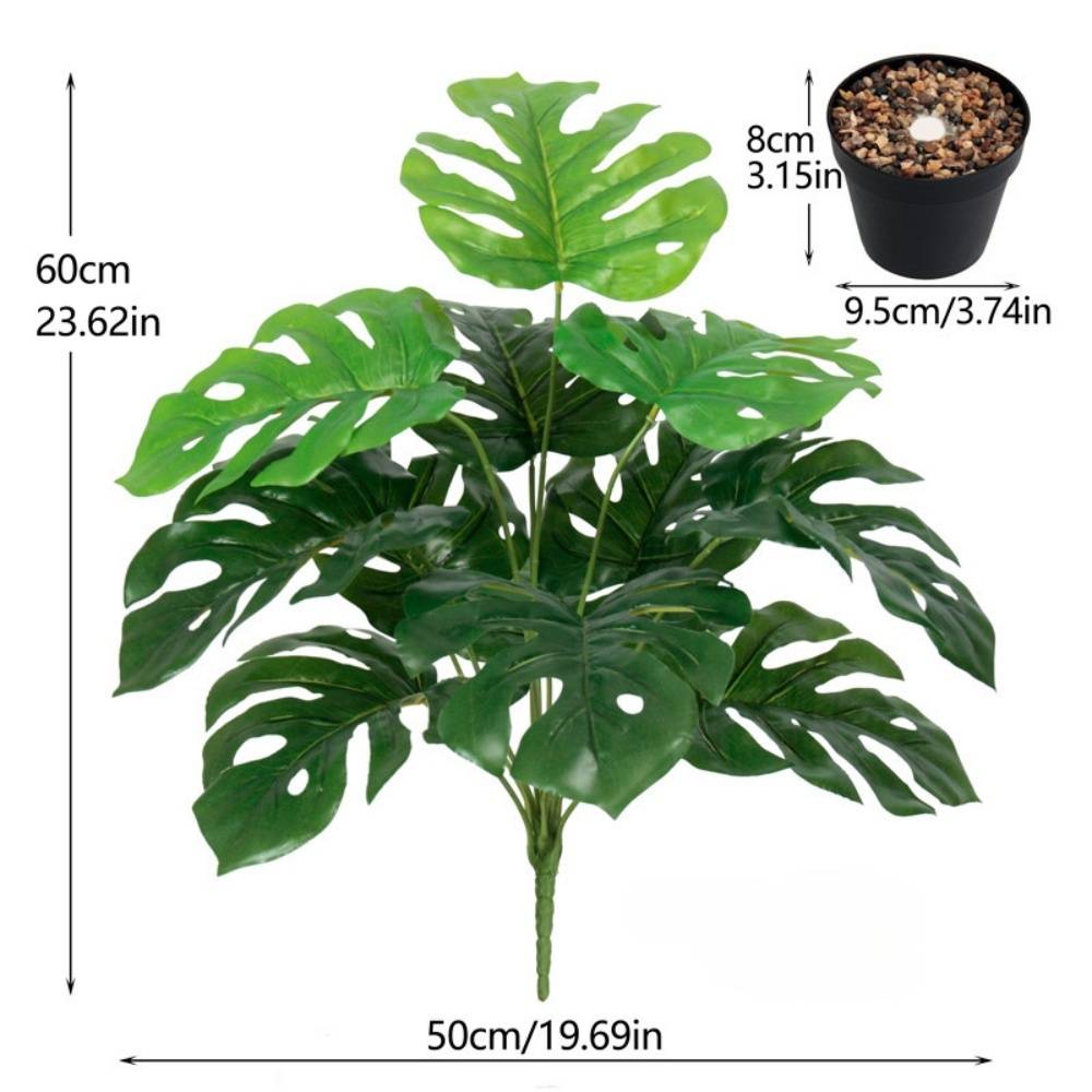 Plante Artificielle Monstera - Décoration Tropicale Sans Entretien pour Intérieur - Lytech - Image 1