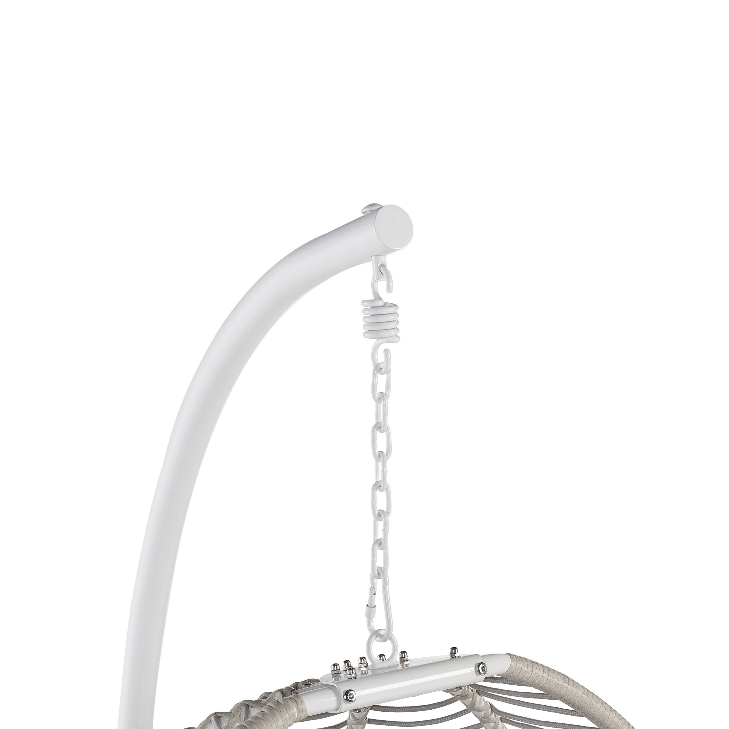 Beliani - Chaise porte-à-faux Tissu Blanc ARCO - Beliani - Image 8