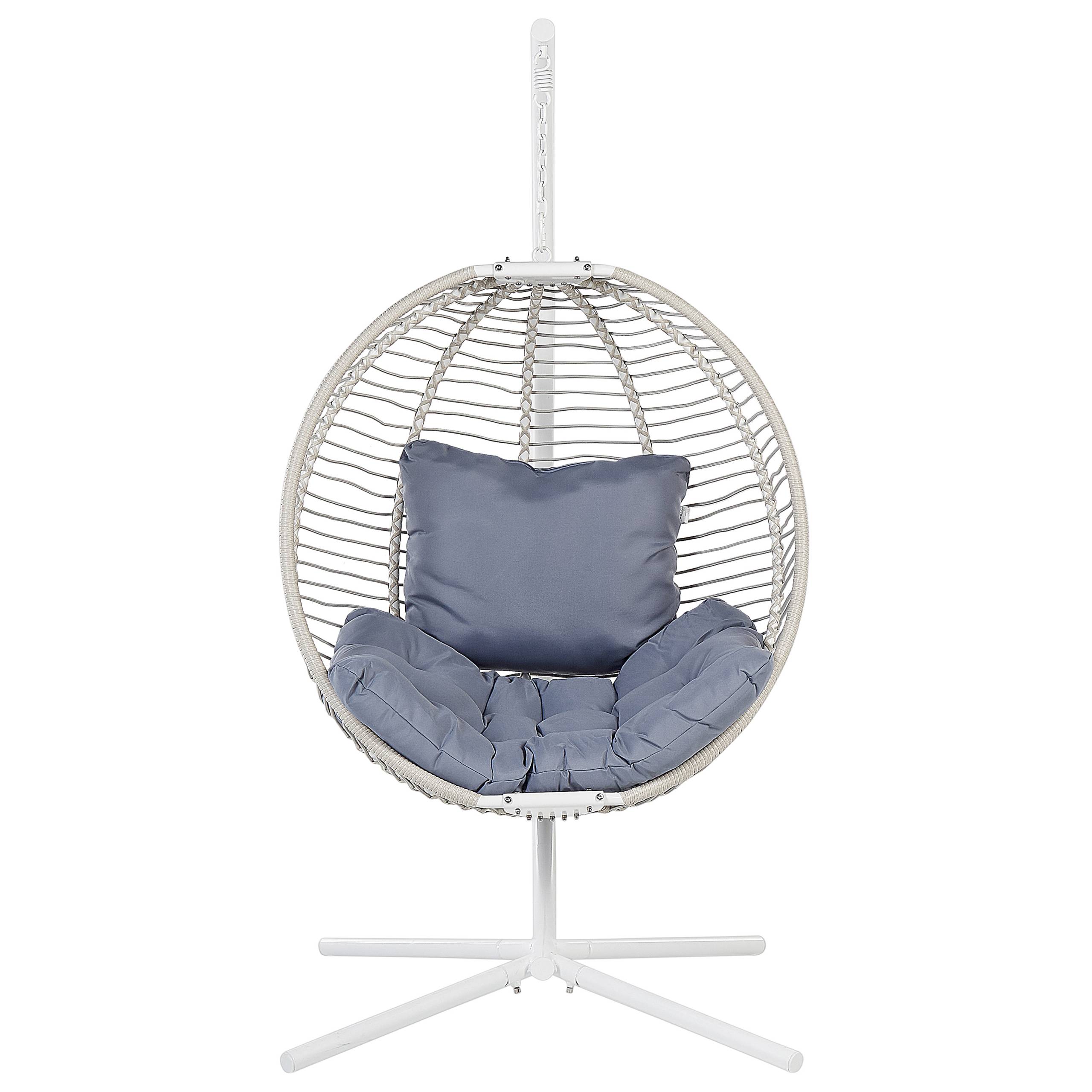 Beliani - Chaise porte-à-faux Tissu Blanc ARCO - Beliani - Image 4