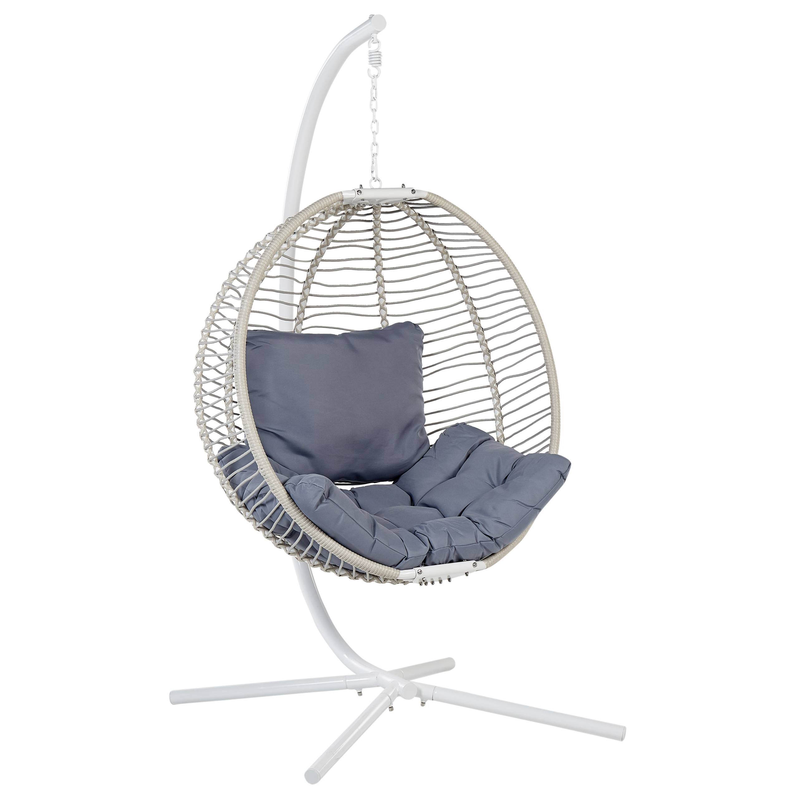 Beliani - Chaise porte-à-faux Tissu Blanc ARCO - Beliani - Image 2