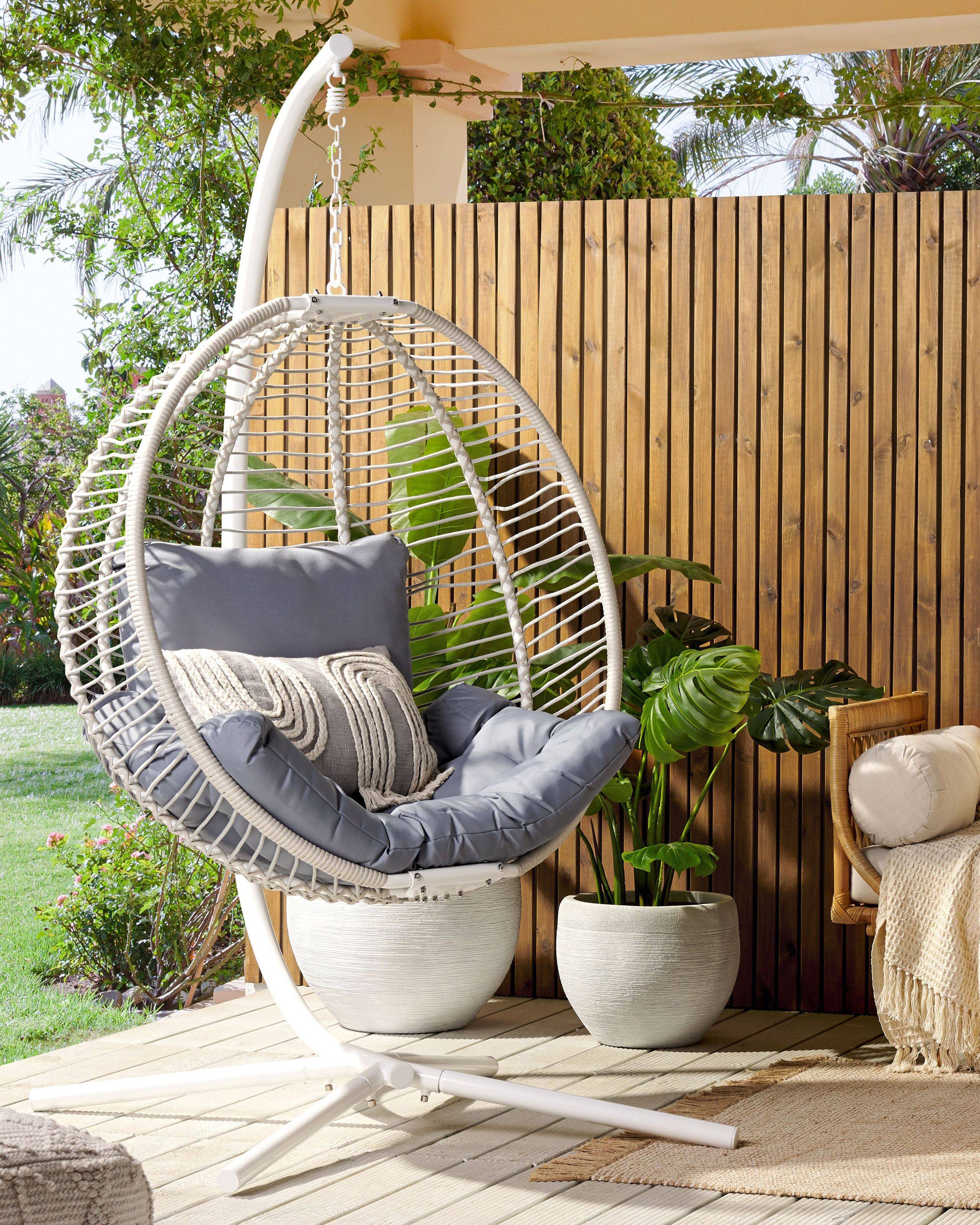Beliani - Chaise porte-à-faux Tissu Blanc ARCO - Beliani - Image 1