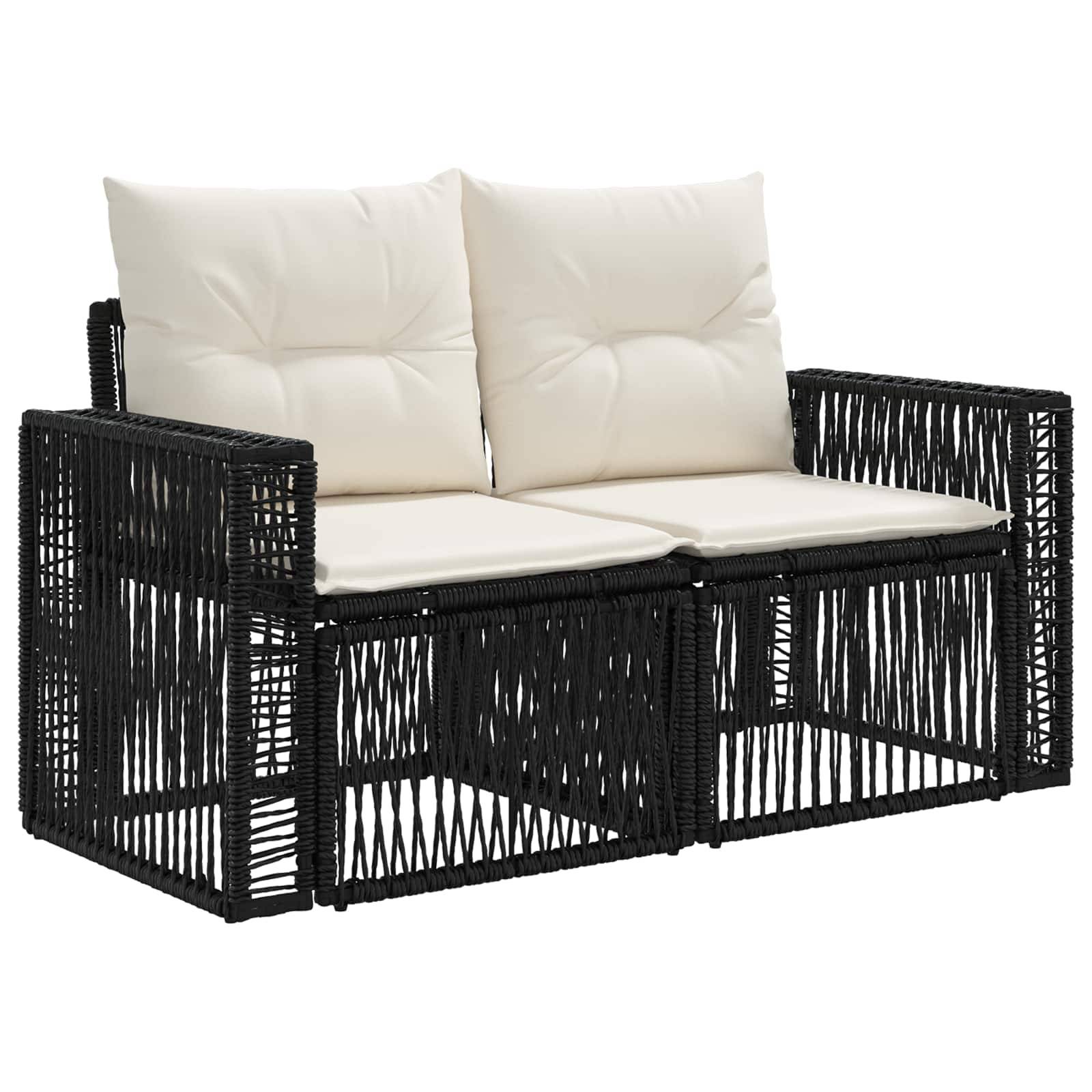 Vidaxl - Ensemble de canapé de jardin 6 pcs-Salons de jardin 6 place Noir et blanc crème - Image 3