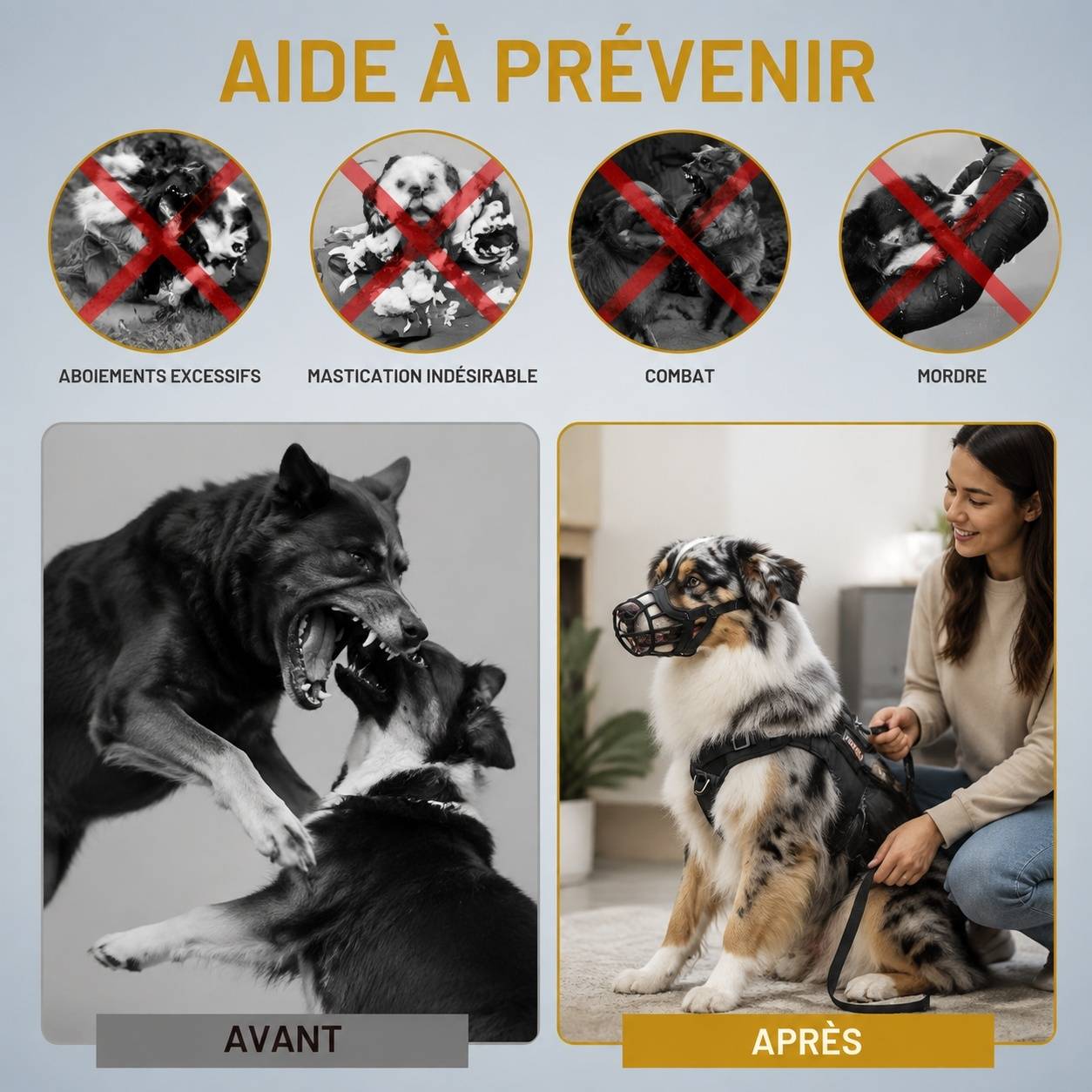 Musaquet Chien Réglable Respirant Confortable Durable Pour Toutes Tailles De Chien - Image 6