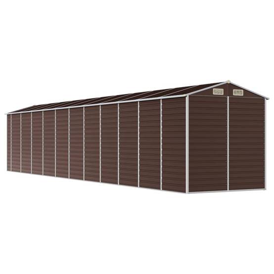Vidaxl - Abri de jardin marron 191x980x198 cm acier galvanisé vidaXL 3188274 - Image 8